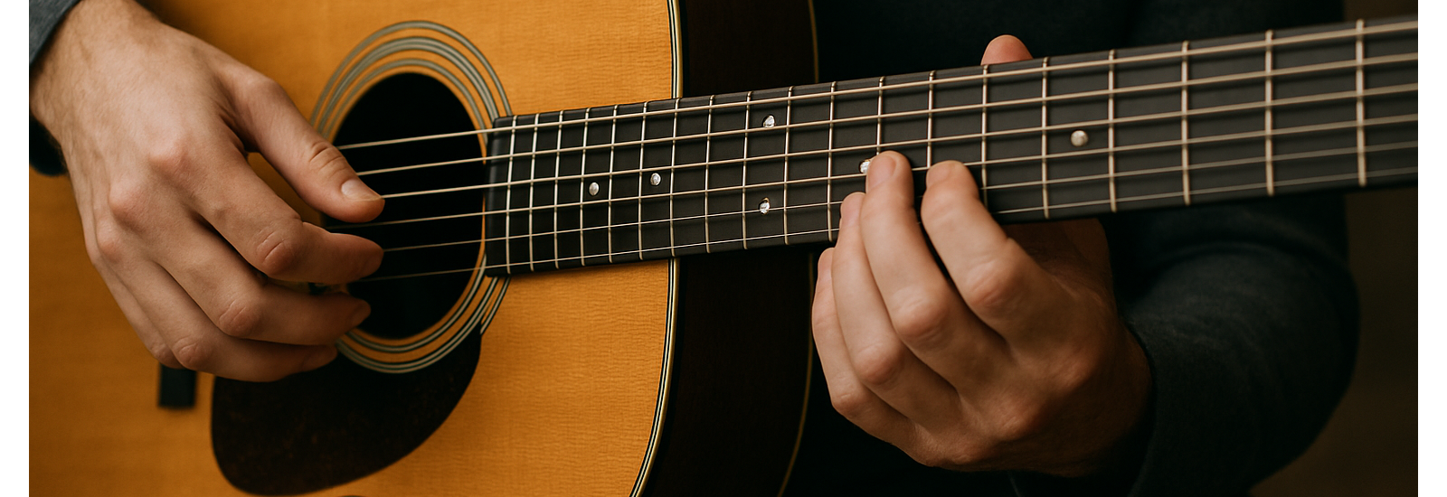 Man playing an acoustic guitar 